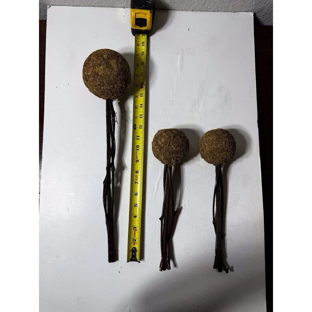 Floral Stems Dried Moss Ball 3 Piece Set